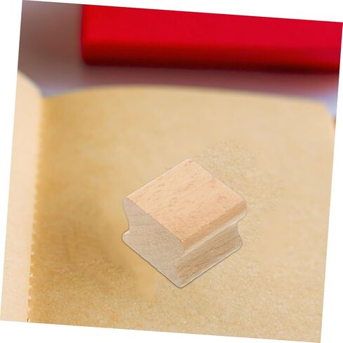 10pcs Beech Wood Seal Carving Square Wood Seal Self Making Stamper DIY Craft Tool Stamps for Making DIY Wooden Stamp Decorative Seal Cards Making Stamp Handbook Stamp Seal in Kuwait