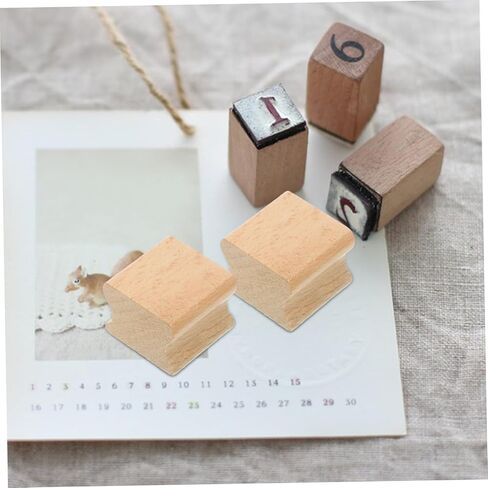 10pcs Beech Wood Seal Carving Square Wood Seal Self Making Stamper DIY Craft Tool Stamps for Making DIY Wooden Stamp Decorative Seal Cards Making Stamp Handbook Stamp Seal in Kuwait