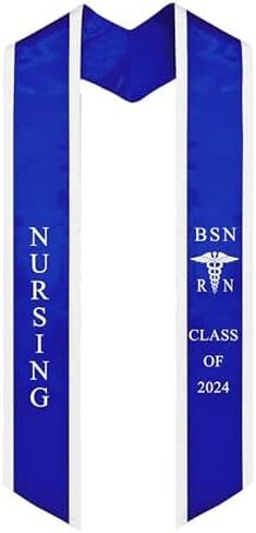 Ovaltag BSN RN Nursing Graduation Stole Class of 2024 with Medical Logo, Gift for Nurse Student in Saudi Arabia