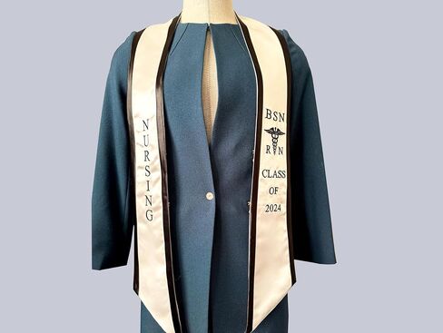 Ovaltag BSN RN Nursing Graduation Stole Class of 2024 with Medical Logo, Gift for Nurse Student in Saudi Arabia