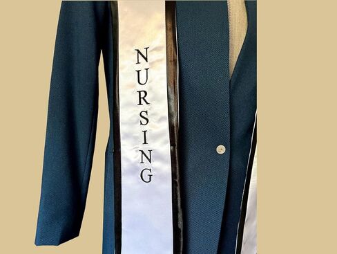 Ovaltag BSN RN Nursing Graduation Stole Class of 2024 with Medical Logo, Gift for Nurse Student in Saudi Arabia