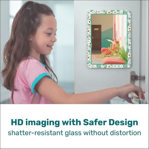 Locker Mirror Magnetic for School and Office, with Strong Magnetic Mirror for Locker, Magnetic Locker Mirror with Colorful Design, 1 Pack, Stylish and Reliable Locker Accessories in Saudi Arabia