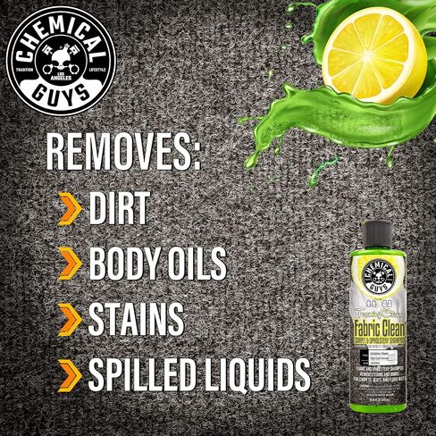 Chemical Guys Foaming Citrus Fabric Clean Carpet & Upholstery Cleaner (Car Carpets, Seats & Floor Mats), Safe for Cars, Home, Office, & More, Extra Large Size 32 fl oz, Citrus Scent - CWS20332 in Kuwait