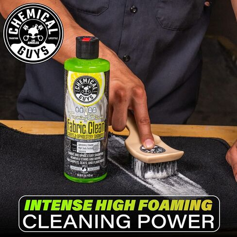 Chemical Guys Foaming Citrus Fabric Clean Carpet & Upholstery Cleaner (Car Carpets, Seats & Floor Mats), Safe for Cars, Home, Office, & More, Extra Large Size 32 fl oz, Citrus Scent - CWS20332 in Kuwait