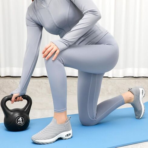 STQ Walking Shoes for Women Slip On Shoes with Arch Support Lightweight Air Cushioned Sock Sneakers in Kuwait