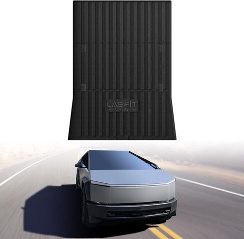 بساط سرير LASFIT لسيارة Tesla Cybertruck 2023 2024 2025 بساط سرير للشاحنة في جميع الأحوال الجوية TPE مناسب حسب الطلب لملحقات Tesla Cybertruck شديدة التحمل ومضادة للانزلاق ومضادة للماء وبطانة سرير بيك اب in Kuwait
