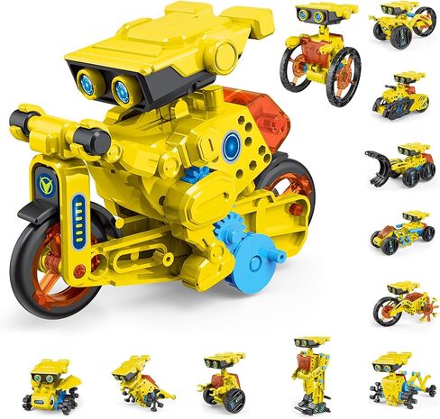 AESGOGO 12-in-1 Electric Robot Kit, STEM Projects Toys for Kids Age 8-12 Birthday Gifts, DIY Building Science Experiment Kit Battery Powered Education for Boys Girls Aged 8 9 10 11 12 13 14 Years Old in Saudi Arabia