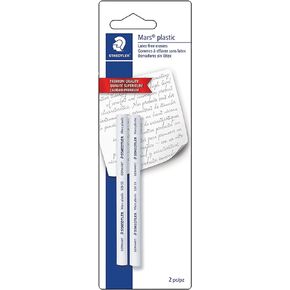Staedtler Mars Plastic Eraser Refills for Refillable Holder, 2-Each (52855BK2),White