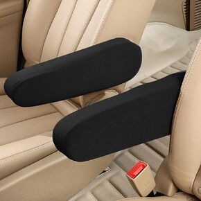2PCS Car Front Seat Armrest Cover, Comfortable Armrest Cover Elastic Car Armrest Protectors Anti-Scratch Armrest Cover Replacement Universal for Most Car Truck SUV(Black)