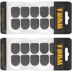 Healifty 20 Pieces Gaming Finger Sleeves Anti- Sweat Disposable Seamless Touchscreen Finger Covers Stickers Carbon Fiber Controllers Finger Thumb for Mobile Phone Game