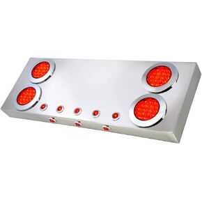 GG Grand General 91319 Stainless Steel Rear Center Light Panel with 4 and 1 inches Light Hole, Without License Plate in Saudi Arabia