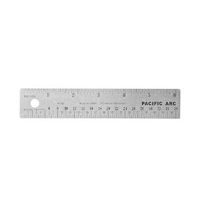 Pacific Arc Stainless Steel Ruler with Inch and Pica Measurements, 12 Inches Cork Backed