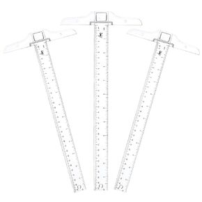 Mr. Pen- 12 Inches Plastic 3 Pack, T Square Ruler, Transparent, Drafting T Square, T Ruler for Crafting, Clear