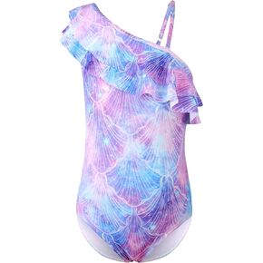 XiaoMoSha Girls One Piece Swimsuit Bathing Suits for Toddler Girl Mermaid Swimwear Summer Swim Suit 3-10 Years