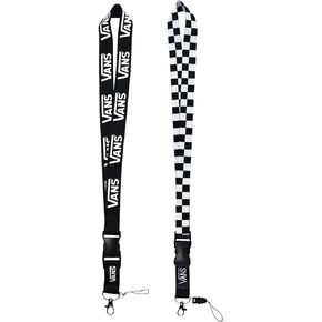 Lanyard for Keys, 2 Pcs Cruise Lanyard for ID Badge - Detachable Key Chain Holder for Women Men Kids (Black+White)