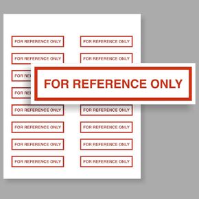 SmartSign (Pack of 250) "for Reference Only" Labels in Dispenser, QC Labels, 0.5" x 2" Adhesive Vinyl, Black & White