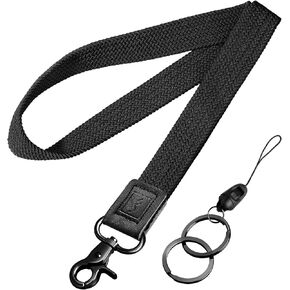 Fishent Stretchy Neck Lanyard, Cute Keychain Lanyard for Women Men Teacher, Long Lanyard for ID Badge Holder, Badge Lanyards for Keys Wallet Phone (Smoky Violet)