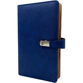 108 Slots Business Card Holder Credit Organizer Leather Business Credit Cards Gift and VIP Cards Binder Wallet for Men and Woman with Plastic Sleeve, Card Keeper Book -DK-BL