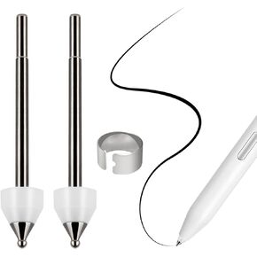 No Wore Out Titanium Alloy Replacement Fine Tips fit for Samsung S Pen Creator Edition, Precise Enhance Smooth Ballpoint Note Taking Nibs,2 Pcs