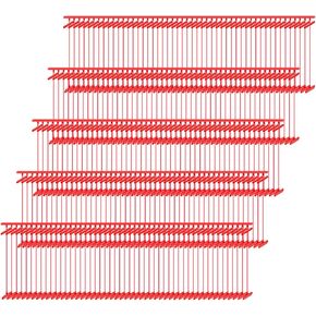 3000 Pieces Standard Tagging Fasteners with 3 Sizes Standard Tag Pins Plastic Regular Garment Clothing Price Tag Label Standard Tagging Barbs (Red)