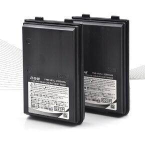 ROWSHEP (2-Pack) 7.4V 2200mAh Li-ion Battery FNB-V67Li Replacement for Yaesu Vertex Radio VX-110, VX-130, VX-150, VX-160, VX-180, VX-210, VX-400, VX-410, VX-420, VXA-120, VXA-200