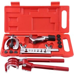 11pc Pipe Flaring Kit Brake Fuel Tube Repair Flare Kit with Cutter Bending Tool Set Tube Bending and Flaring Tool Kit for Auto