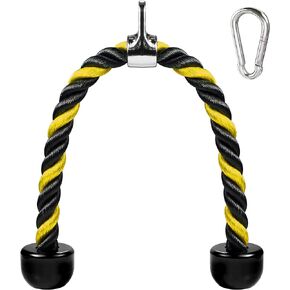 AWEFRANK Deluxe Tricep Rope Pull Down Cable, 27 & 36 Inch Rope Length, Easy to Grip & Non-Slip Cable Attachment for Gym Workout Exercise