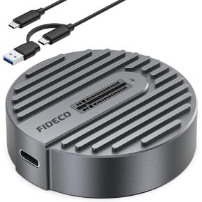 FIDECO USB to M.2 NVME SATA SSD Docking Station, USB 3.2 Gen 2 SSD Enclosure Adapter, Tool-Free NVME Reader, Support Maximum 10Gbps Data Transfer