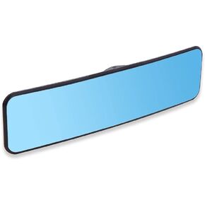 SkycropHD Anti Glare Rear View Mirror for Car, Clip on Wide Angle Panoramic Rearview Mirror Eliminate Blind Spots – Convex, Blue