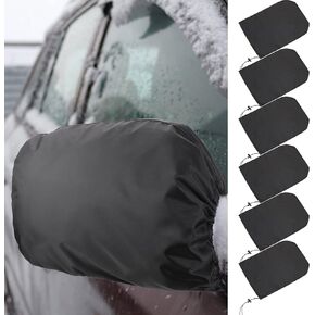 Frienda 6 Pieces Waterproof Side Mirror Covers Auto Rearview Protection Cover Exterior Rear View Accessories Car Mirror Accessories with Drawstrings for Car Vehicle Winter