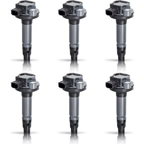 ENA Set of 6 Ignition Coil Pack for 3.5 3.7 V6 Compatible with Ford Mazda Edge Explorer F150 Taurus Flex Lincoln MKZ MKS MKX CX9 2007 2008 2009 2010 2011 2012 2013 2014 2015 2016 Coils for UF553 DG520