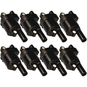 ENA Set of 8 Round Ignition Coil Pack for 5.3 V8 Compatible with Chevy GMC Silverado Suburban Tahoe Corvette Yukon Sierra Canyon Savana SS SSR 08 2009 2010 2011 2012 2013 2014 2015 2016 2017 for UF414