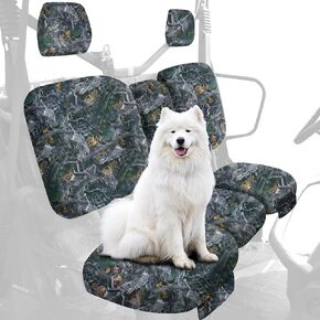 StarknightMT UTV Defender Seat Cover - Camo Waterproof Dustproof Seat Covers Compatible with Can Am Defender DPS MAX 6X6 PRO 2016-2023 Split Bench Seat Covers Defender Accessories
