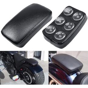 Motorcycle Seat Rectangular Passenger Pad Seat 6 Suction Cup for Motorcycle Cruiser Chopper Custom