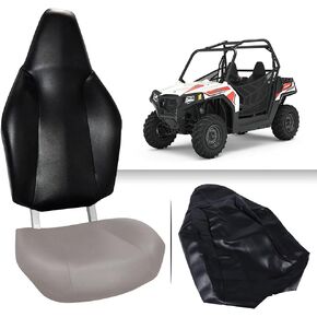 PIT66 Seat Cover Kit, Compatible with Polaris RZR 570 2012-2018/ Polaris RZR 800 2008-2014/ Polaris RZR 900 2011-2014/ ACE 325/570 2014-2017 Vinyl Black