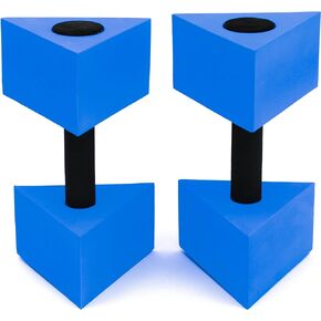 12" Triangular Aquatic Exercise Dumbells - Set of 2 - for Water Aerobics - by Trademark Innovations