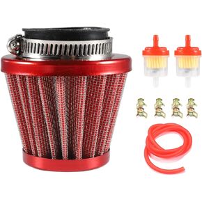 35mm Air Filter,Red air cleaner for 50cc 70cc 90cc 110cc 125cc SSR Coolster Tao Tao TBR7 125D DB14 GK110 XR50 XR70 CRF50 PW80 Sunl Baja Moped Dirt Pit Bike ATV 4 Wheeler Quad Buggy