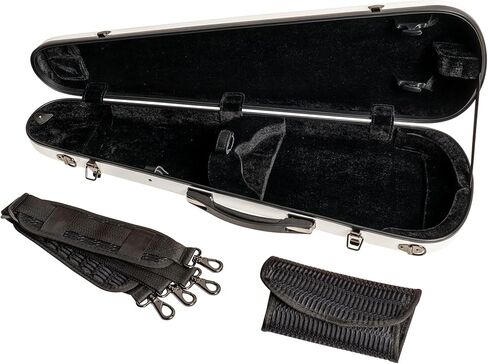 حافظة الكمان MI&VI NG-7002S الكلاسيكية ذات الغلاف الصلب المصنوعة من الألياف الزجاجية (الحجم الكامل) 4/4 مع أشرطة حمل | خفيف الوزن 4.5 رطل | Tough Shell - بواسطة MI&VI Music (أسود) in Kuwait