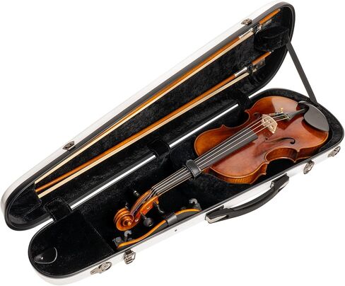 حافظة الكمان MI&VI NG-7002S الكلاسيكية ذات الغلاف الصلب المصنوعة من الألياف الزجاجية (الحجم الكامل) 4/4 مع أشرطة حمل | خفيف الوزن 4.5 رطل | Tough Shell - بواسطة MI&VI Music (أسود) in Kuwait