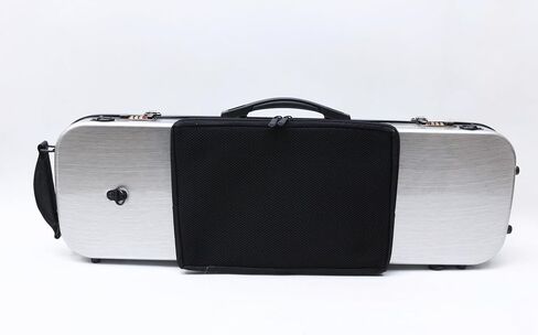 Violin Case 4/4 full size Carbon fiber Oblong Hard shell Rectangle violin case Soft padding with Backstraps &Music Sheet Bag (Black) in Saudi Arabia
