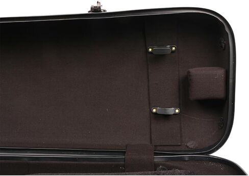 Violin Case 4/4 full size Carbon fiber Oblong Hard shell Rectangle violin case Soft padding with Backstraps &Music Sheet Bag (Black) in Saudi Arabia
