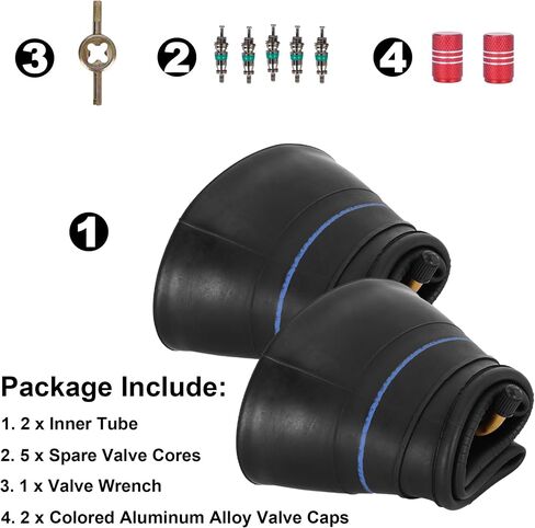 4.10-6 4.10/3.50-6 Inch Tire and Inner Tube with TR87 Bent Valve Stem for 4 Wheelers ATV Quad Lawn Mower Wheelbarrows Go Kart Snow Blower Tractors Hand Trucks Trolleys Mini Bike Heavy Duty Parts in Saudi Arabia