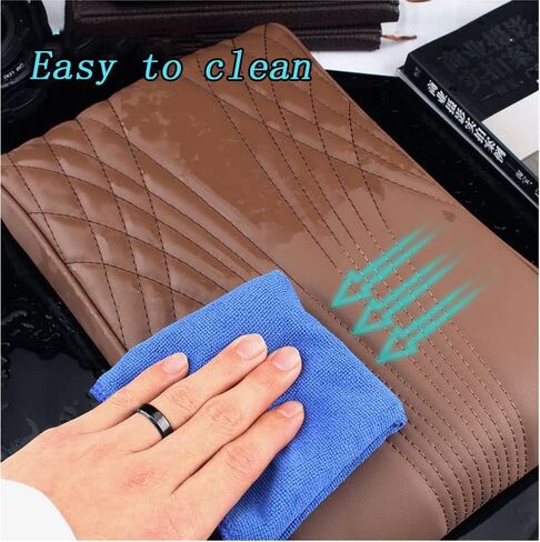 Car Center Console Cover, Memory Foam Car Armrest Cushion, Beige Auto Arm Rest Pad, Leather Arm Rest Covering Car, Hand Rest Pillow for SUV/Truck/Vehicle (Beige) in Saudi Arabia