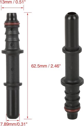 X AUTOHAUX 3pcs Car Fuel Line Hose Pipe Quick Release Plastic Connect Connector 7.89mm ID6 Straight 90 Degree Bent in Saudi Arabia