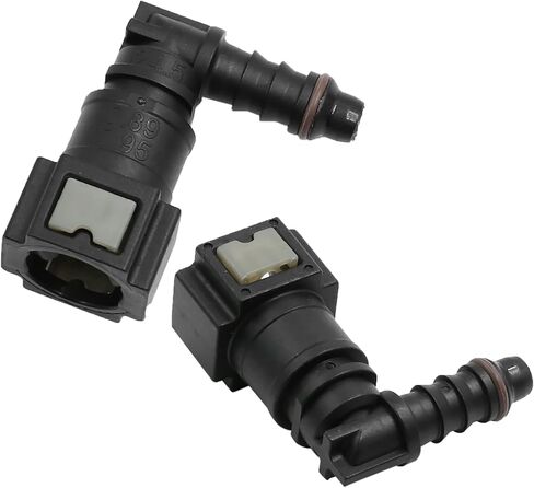 X AUTOHAUX 3pcs Car Fuel Line Hose Pipe Quick Release Plastic Connect Connector 7.89mm ID6 Straight 90 Degree Bent in Saudi Arabia
