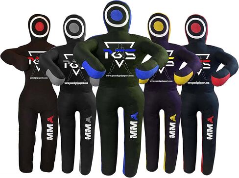 MMA Grappling Dummy Brazilian JIU Jitsu BJJ Punching Bag for Self Defense Wrestling Judo Karate Boxing Throwing Submission Standing Position - UNFILLED (Black Blue, 47 Inch) in Saudi Arabia