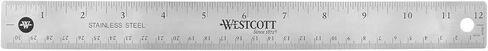 Westcott Stainless Steel Office Ruler with Non Slip Cork Base, Standard/Metric, 12" Long in Saudi Arabia