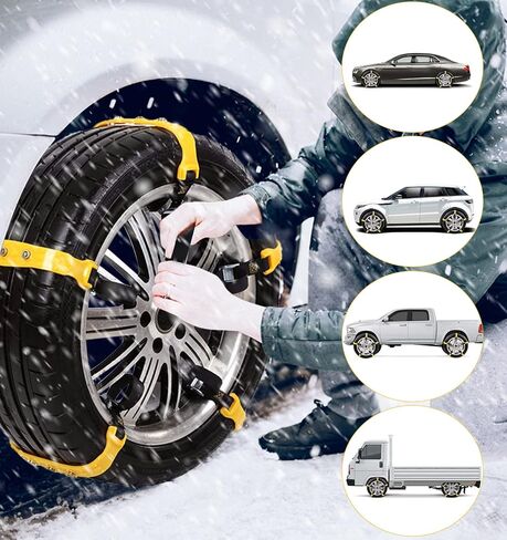 Anti Slip Snow Chains for Car Adjustable Thickening Winter Driving Security Tire Chains Snow Chains Fit for Most Car that Tire Width 7.2-11.6'' 10 Pcs in Saudi Arabia