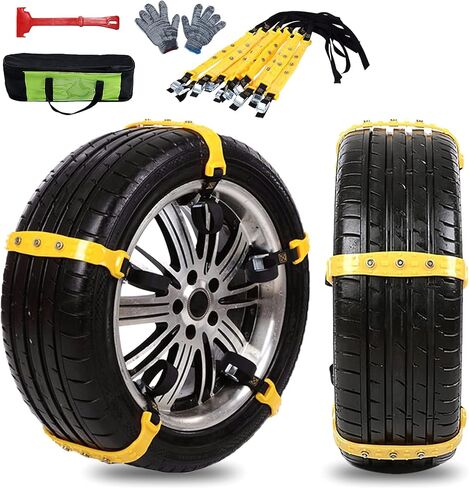 Anti Slip Snow Chains for Car Adjustable Thickening Winter Driving Security Tire Chains Snow Chains Fit for Most Car that Tire Width 7.2-11.6'' 10 Pcs in Saudi Arabia