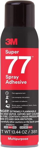 3M Super 77 غراء لاصق دائم متعدد الأغراض، ورق، كرتون، قماش، بلاستيك، معدن، خشب، صافي الوزن 13.44 أونصة in Kuwait